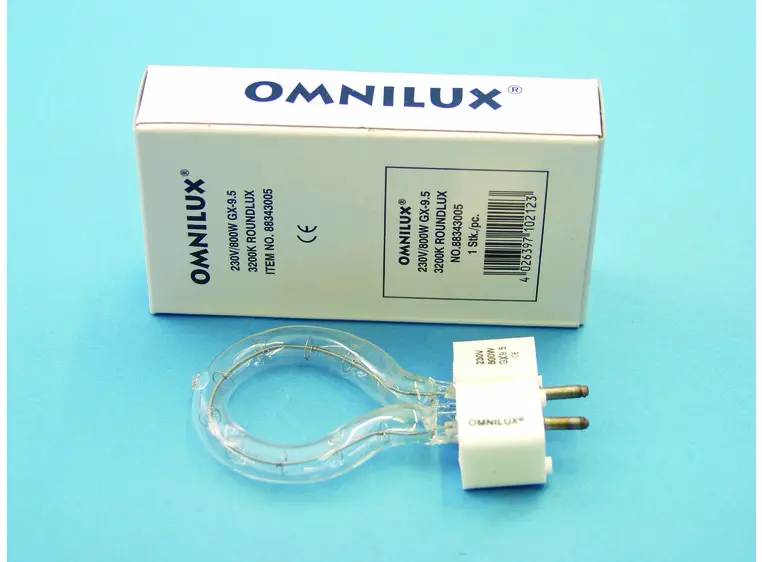 Omnilux 230V/800W GX-9.5 3200K roundlux 